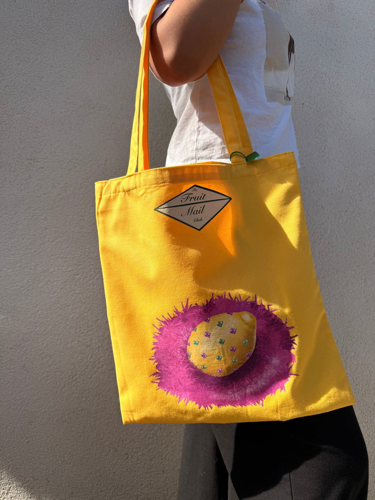 Yellow Fruit Mail Club Tote Bag