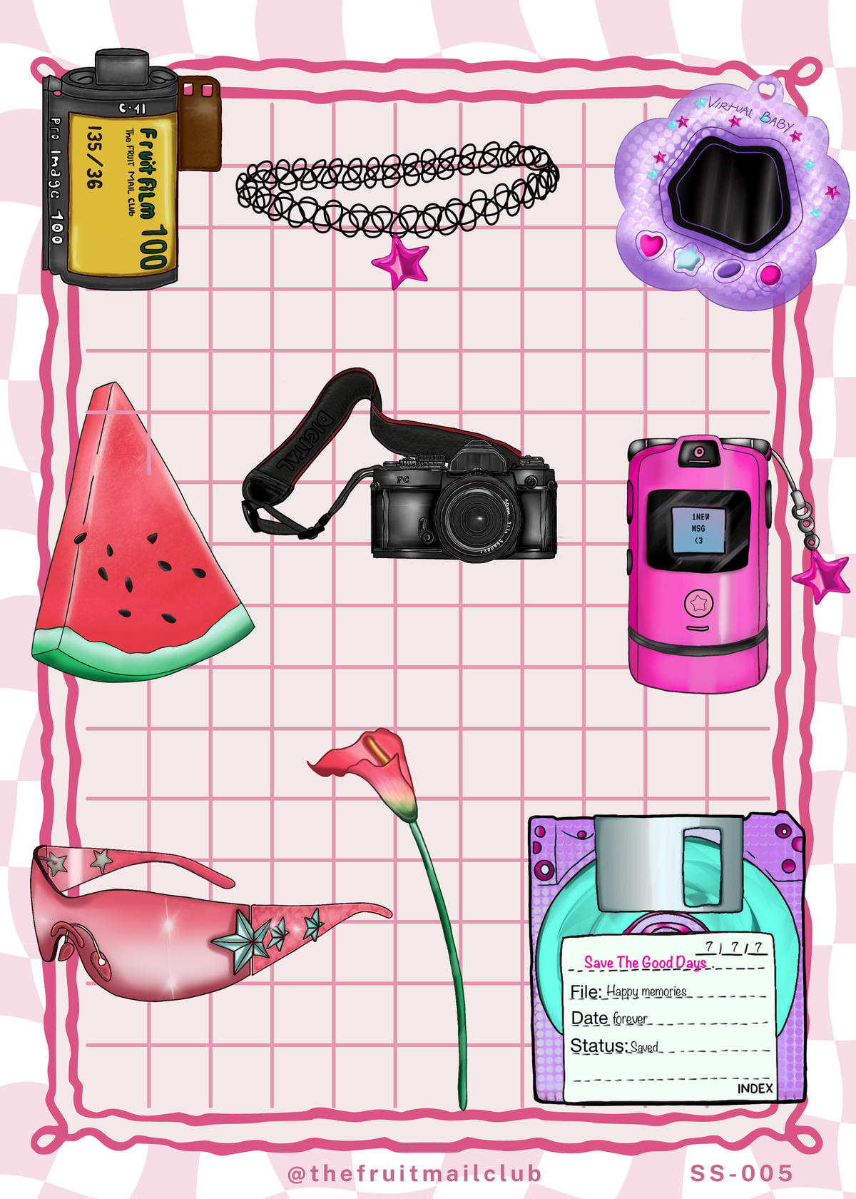 Y2K Watermelon Sticker Sheet