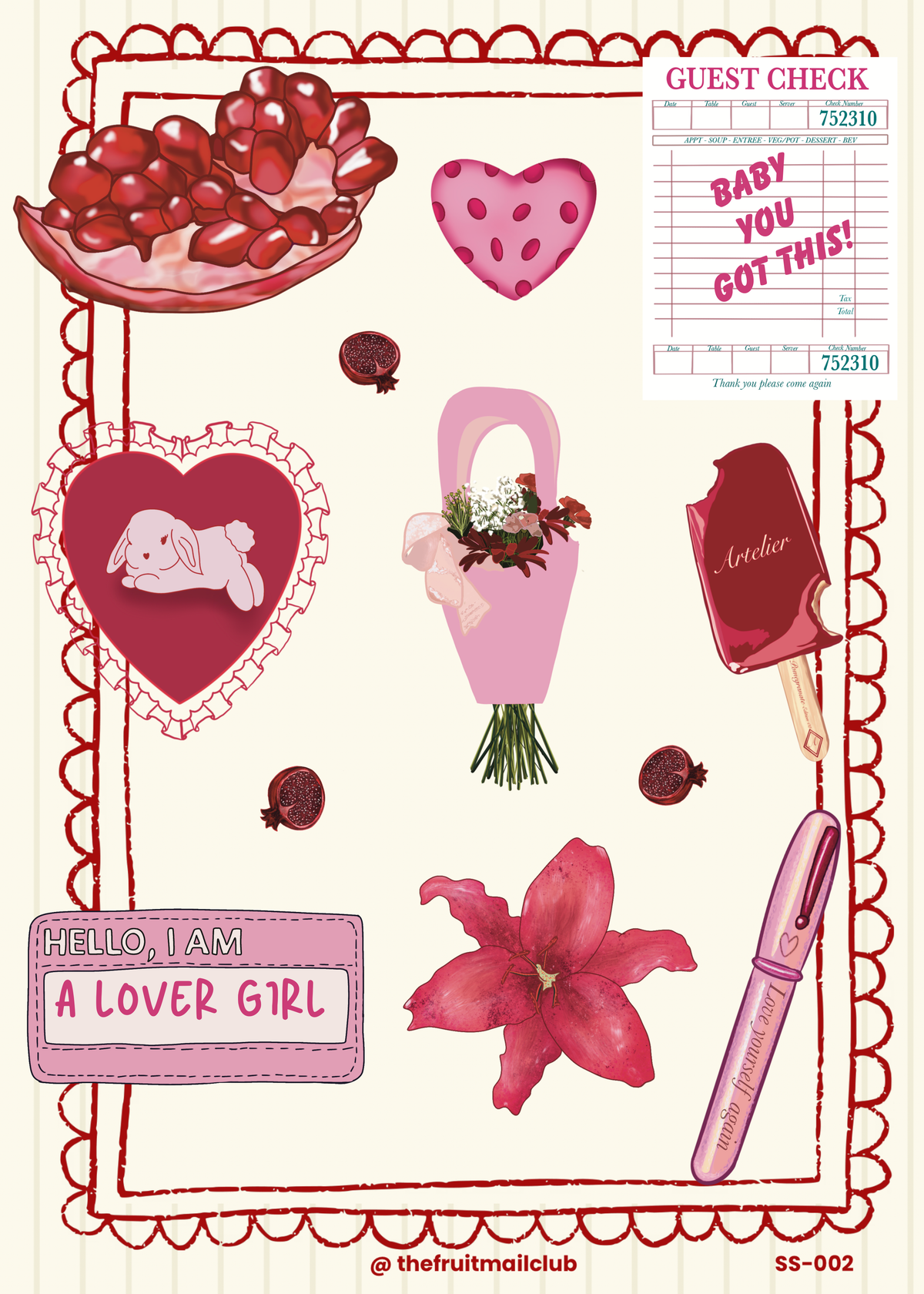 Pomegranate Sticker Sheet