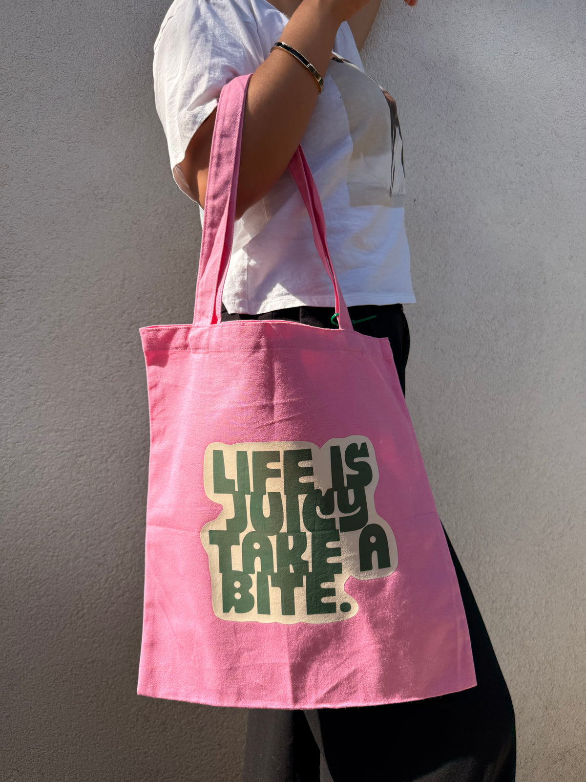 Pink Fruit Mail Club Tote Bag
