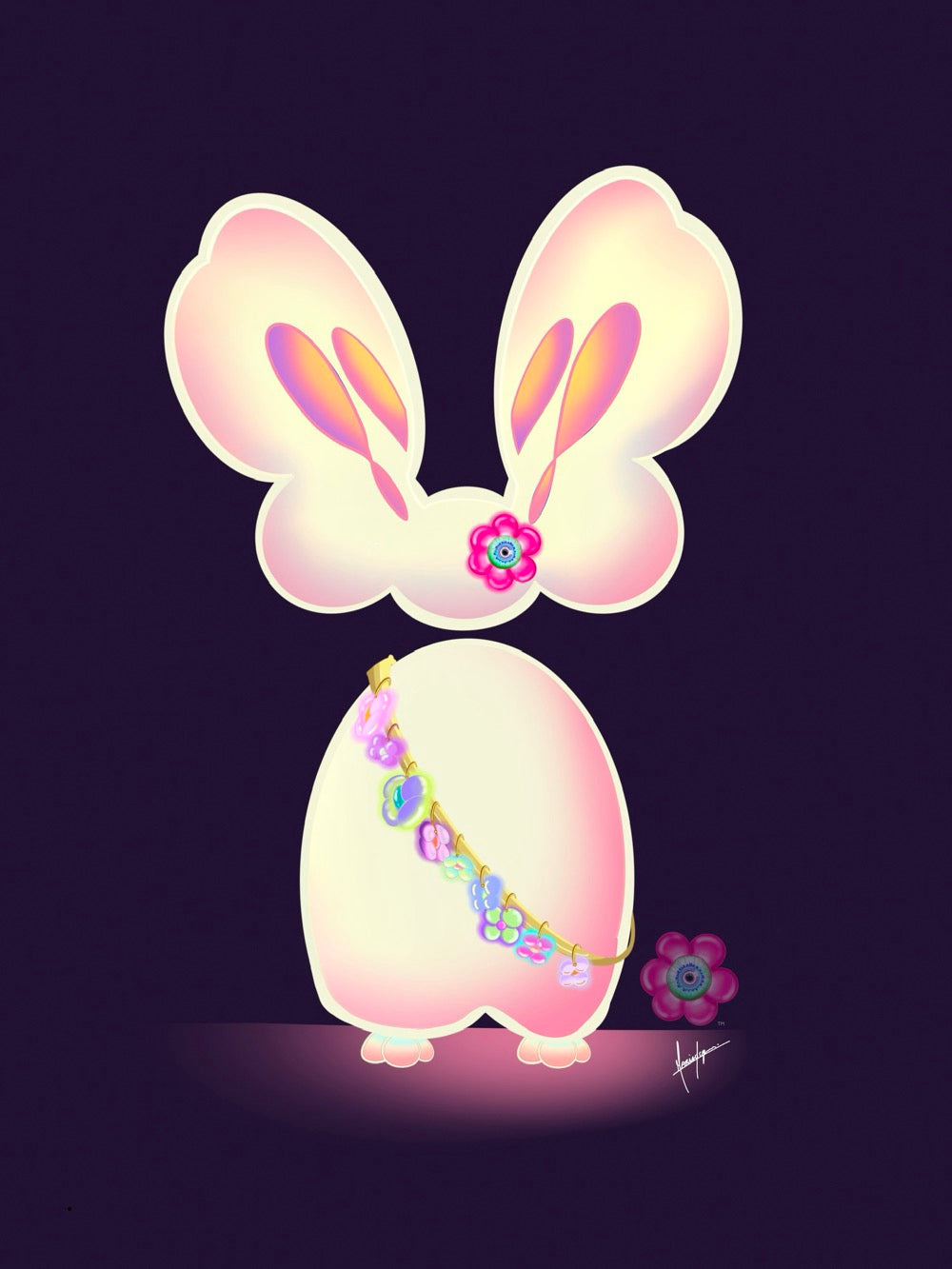 Limited edition Petal-Eye art print by Marisol Lepe - Saturated Surrealism.
